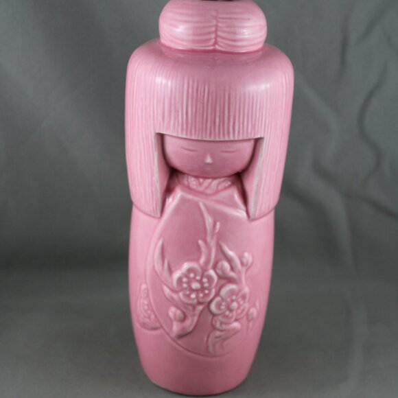 Vintage Benihana Decanter - Plum Gekkeikan Kokeshi Doll - Ceramic Decanter - Picture 4 of 9